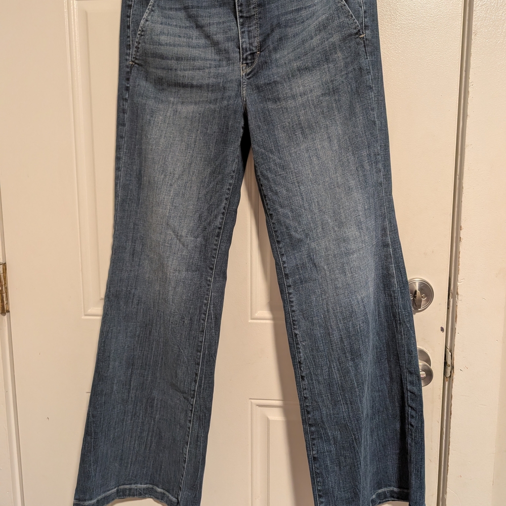 White House Black Market Blue Flare Jeans